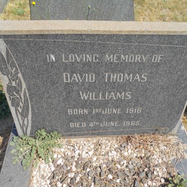 WILLIAMS David Thomas 1916-1965