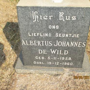 WILD Albertus Johannes, de 1959-1960