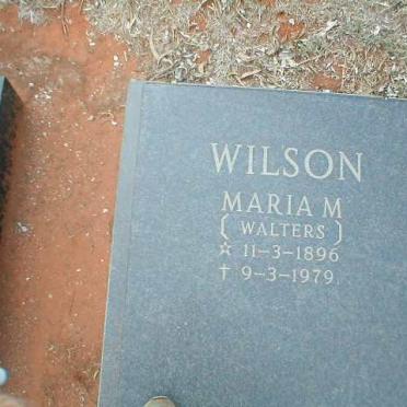 WILSON Maria M. nee WALTERS 1896-1979