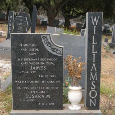 WILLIAMSON James 1932-1983 &amp; Susara M. 1931-1997