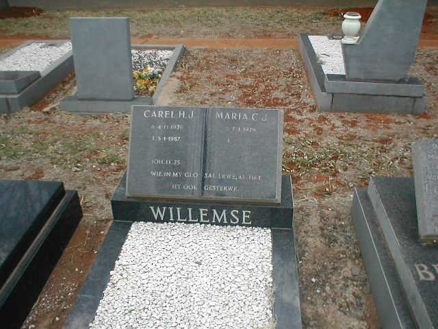 WILLEMSE Carel H.J. 1926-1987 &amp; Maria C.J. 1929-