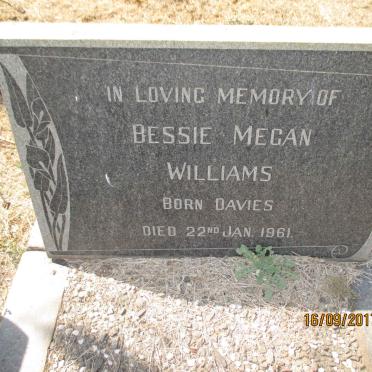 WILLIAMS Bessie Megan nee DAVIES  -1961