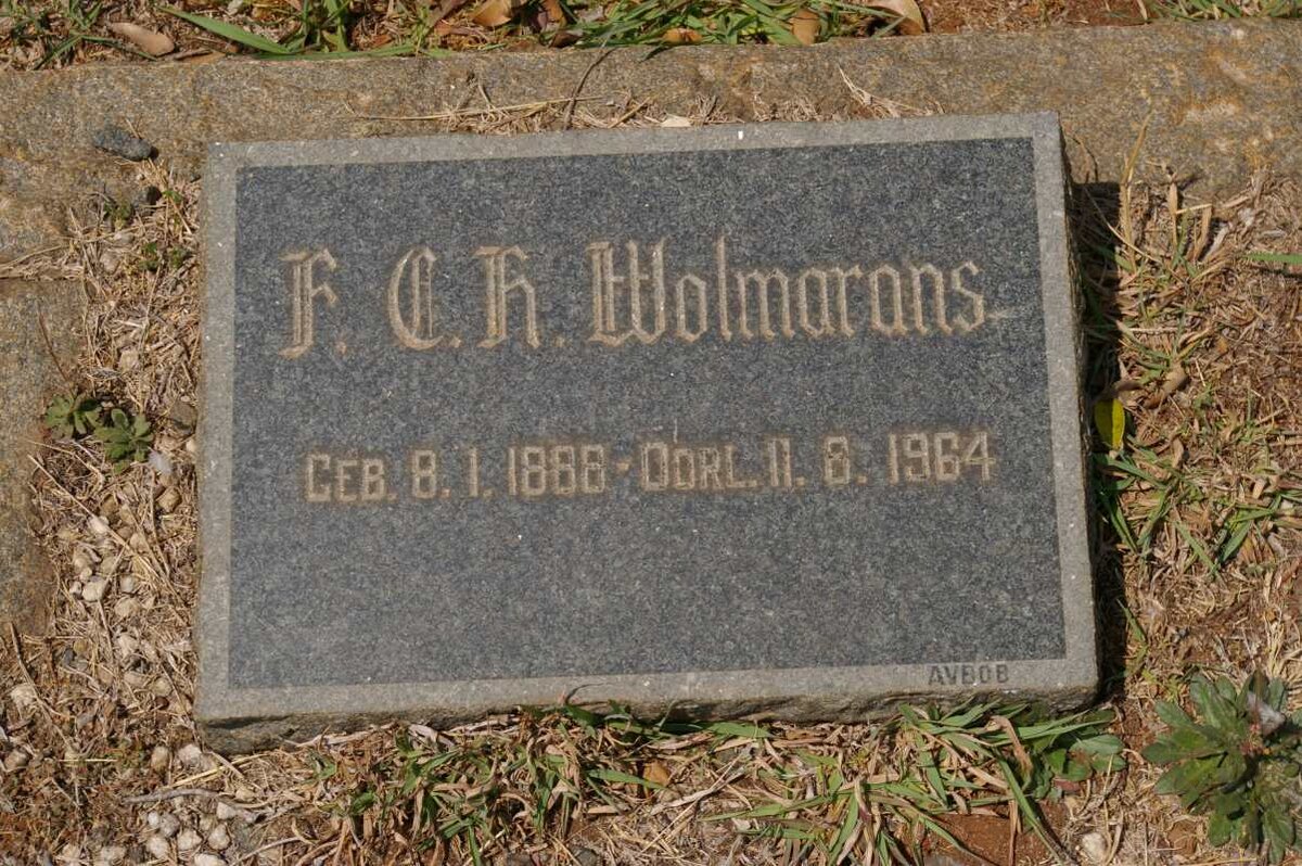 WOLMARANS F.C.H. 1888-1964