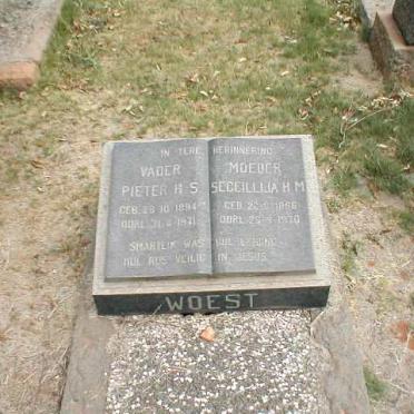 WOEST Pieter H.S. 1894-1971 &amp; Seceillija H.M. 1896-1970