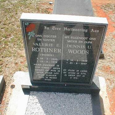 WOODS Dennis U. 1924-1997 ::  ROTHNER Valerie E. nee WOODS 1949-1978