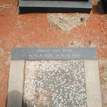 WYK Johan, van 1920-1969