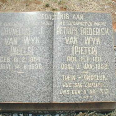 WYK Cornelius F. J., van 1904-1950 :: VAN WYK Petrus Frederick 1911-1952