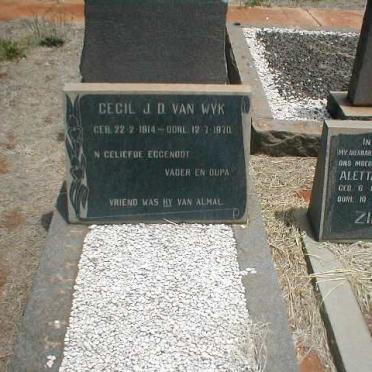 WYK Cecil J.D., van 1914-1970