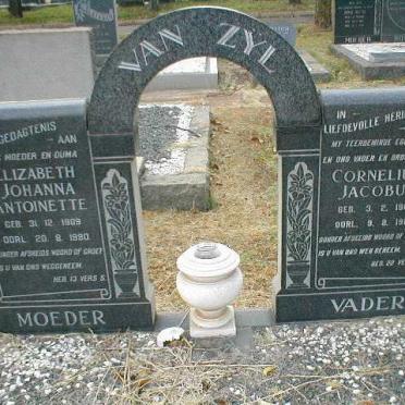 ZYL Cornelius Jacobus, van 1902-1964 &amp; Elizabeth Johanna Antoinette 1909-1980