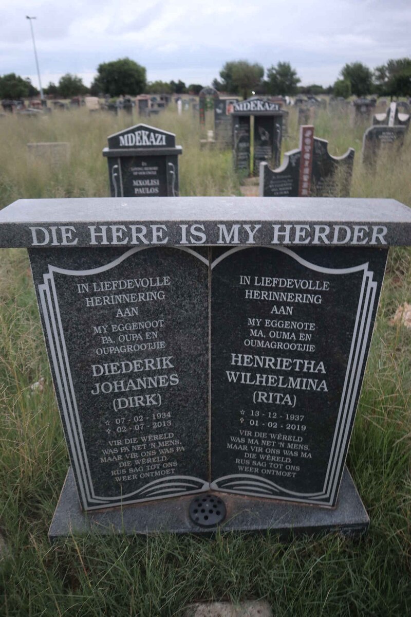 ? Diederik Johannes 1934-2013 & Henrietha Wilhelmina 1937-2019