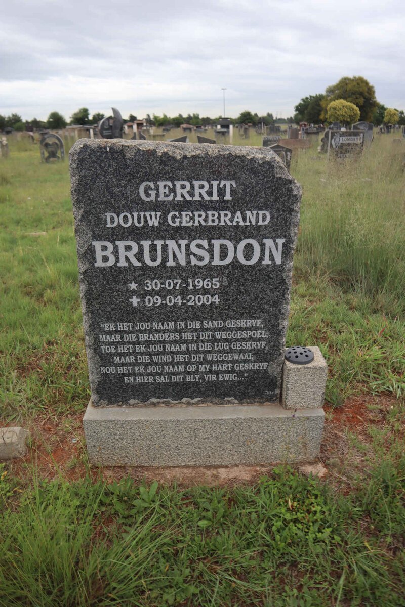 BRUNSDON Douw Gerbrand 1965-2004