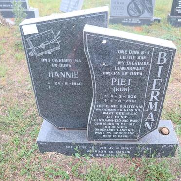 BIERMAN Piet 1936-2001 & Hannie 1940-