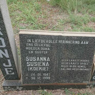 CRONJE Susanna Susiena 1947-1999