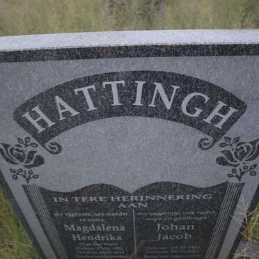 HATTINGH Johan Jacob 1931-2021 & Magdalena Hendrika 1933-2013