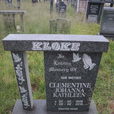 KLOKE Clementine Johanna Cathleen 1929-2010