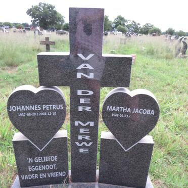 MERWE Johannes Petrus, van der 1937-2008 & Martha Jacoba 1942-