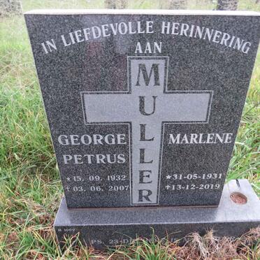 MULLER George Petrus 1932-2007 & Marlene 1931-2019