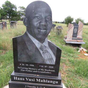 MAHLANGU Hans Vusi 1956-2020