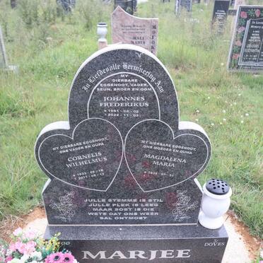 MARJEE Cornelis Wilhelmus 1933-2017 & Magdalena Maria 1935- :: MARJEE Johannes Frederikus 19661-2022
