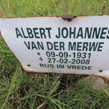 MERWE Albert Johannes, van der 1931-2008