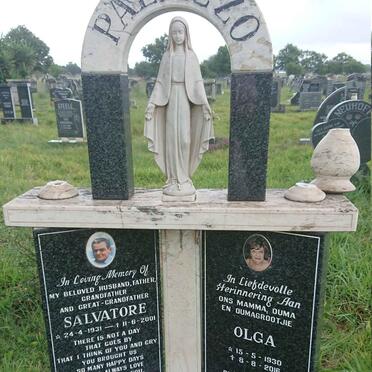 PALAZZO Salvatore 1931-2001 & Olga 1930-2016