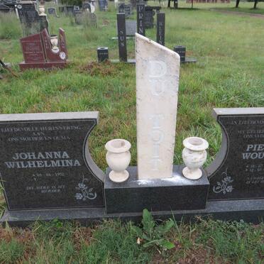 TOIT Pieter Wouter, du 1950-2002 & Johanna Wilhelmina 1952-