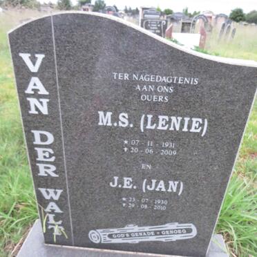 WALT J.E., van der 1930-2010 & M.W. 1931-2009