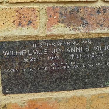 VILJOEN Wilhelmus Johannes 1921-2003