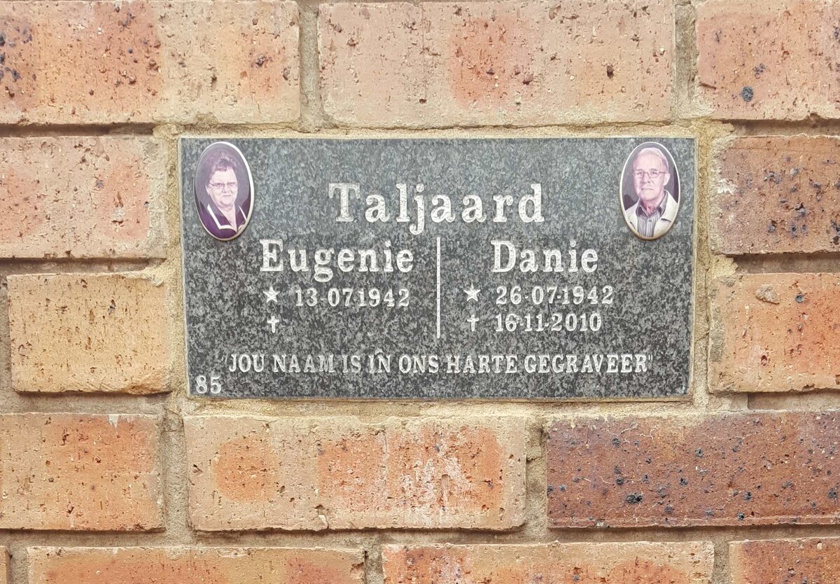 TALJAARD Danie 1942-2010 &amp; Eugenie 1942-