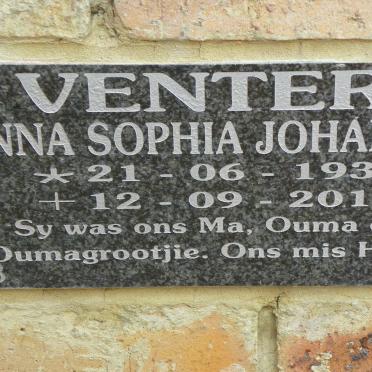 VENTER Anna Sophia Johanna 1930-2015