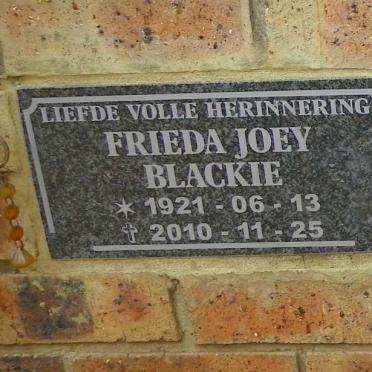 BLACKIE Frieda Joey 1921-2010