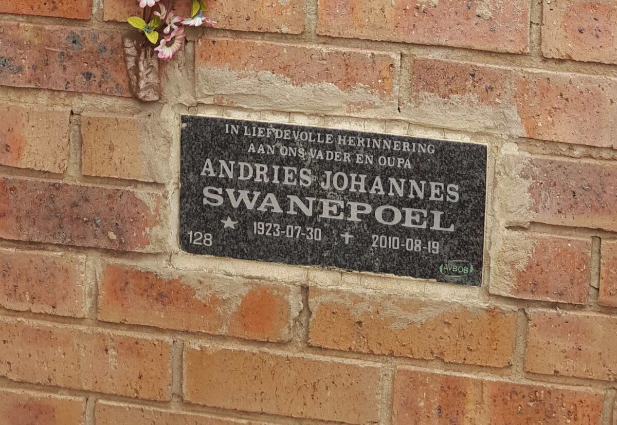 SWANEPOEL Andries Johannes 1923-2010