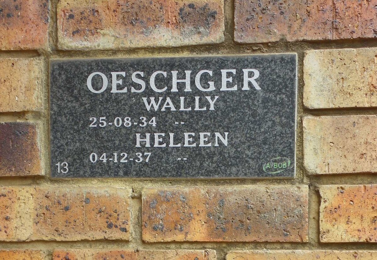 OESCHGER Wally 1934- &amp; Heleen 1937-
