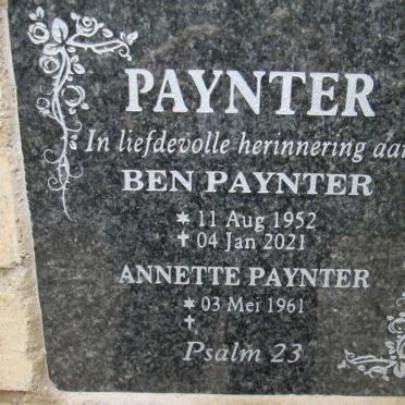 PAYNTER Ben 1952-2021 &amp; Annette 1961-