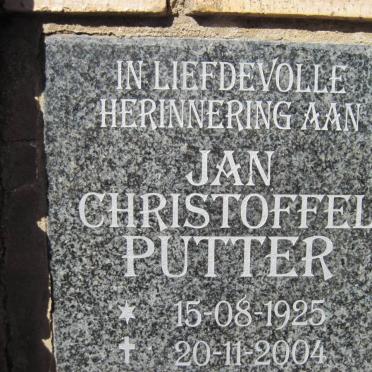 PUTTER Jan Christoffel 1925-2004 &amp; R.M.C. 1931-2011 
