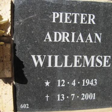 WILLEMSE Pieter Adriaan 1943-2001