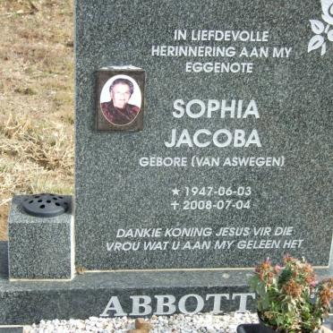 ABBOTT Sophia Jacoba nee VAN ASWEGEN 1947-2008