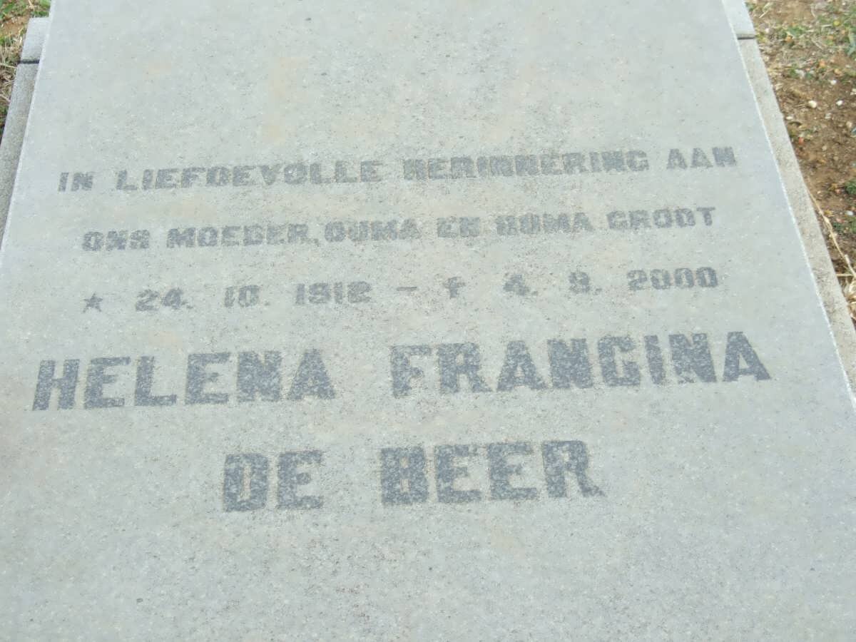 BEER Helena Francina, de 1912-2000