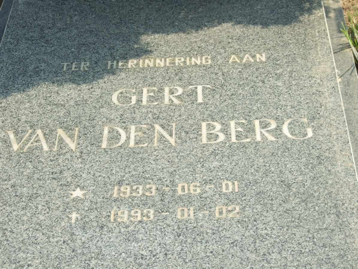 BERG Gert, van den 1933-1993