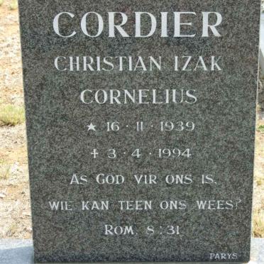 CORDIER Christiaan Izak Cornelius 1939-1994