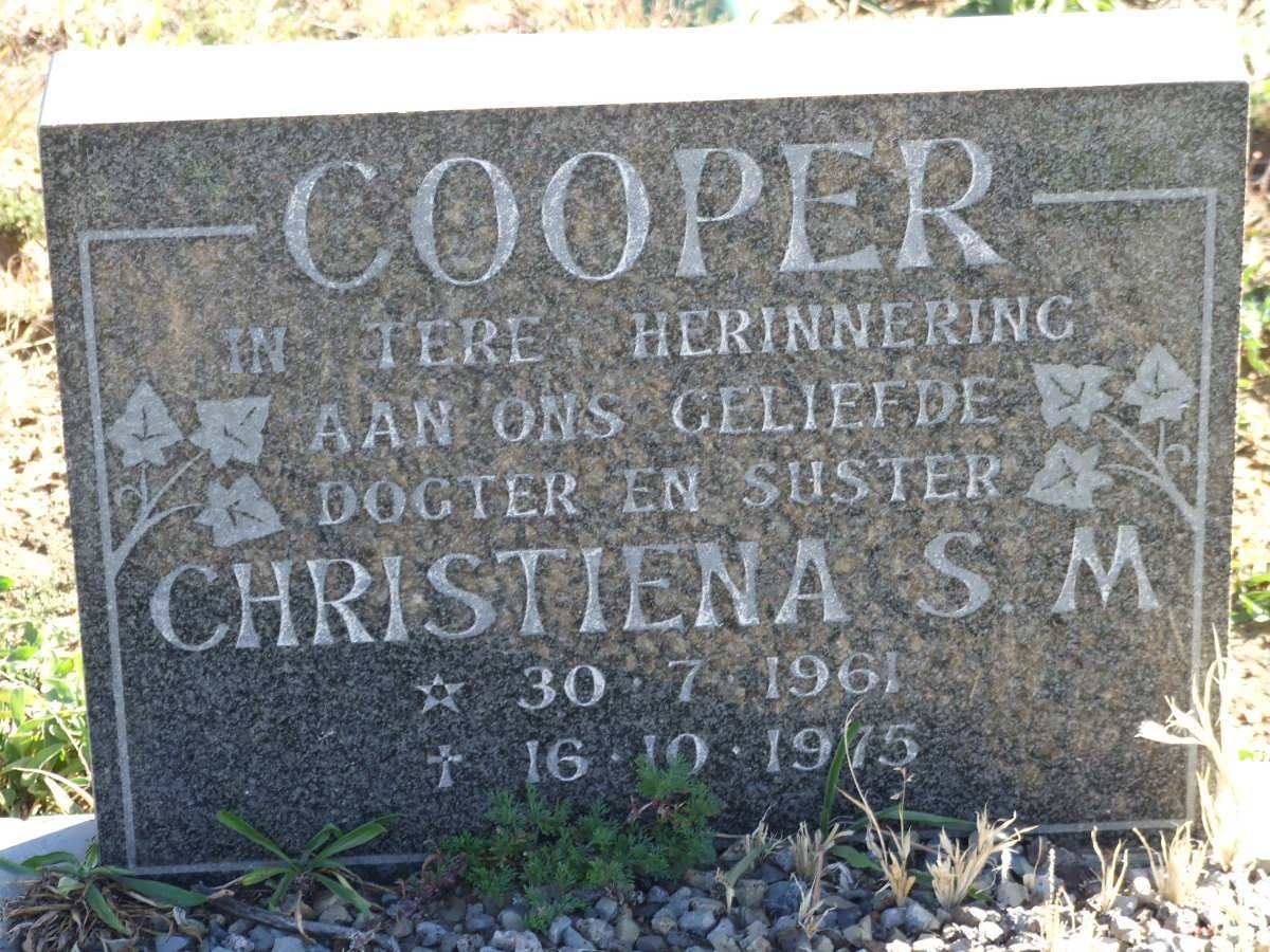 COOPER Christena S.M. 1961-1975