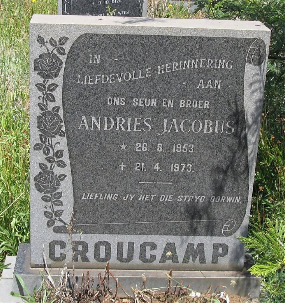 CROUCAMP Andries Jacobus 1953-1973