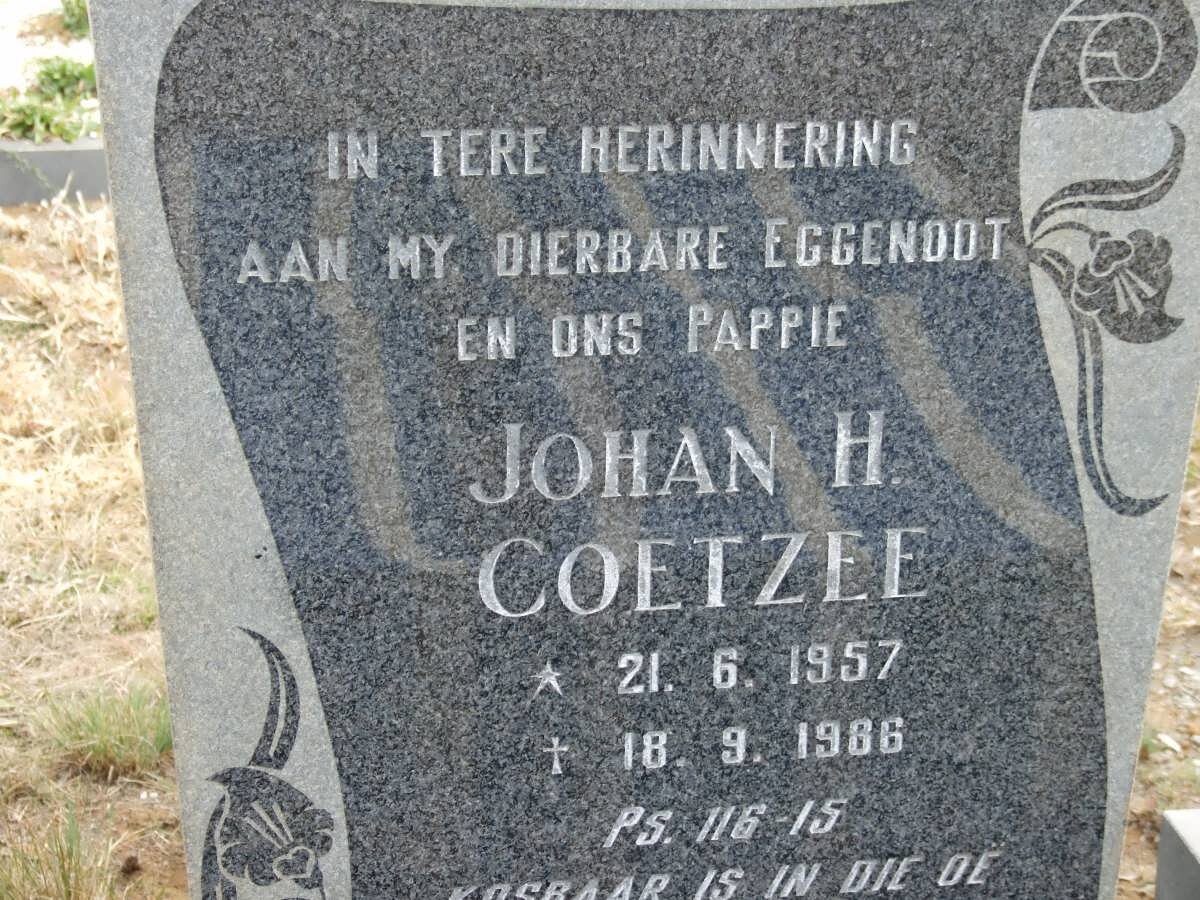 COETZEE Johan H. 1957-1986