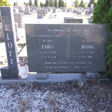 ELOFFF Ernst 1904-1974 &amp; Anna 1910-1981