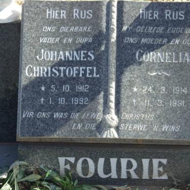 FOURIE Johannes Christoffel 1912-1992 &amp; Cornelia 1914-1981