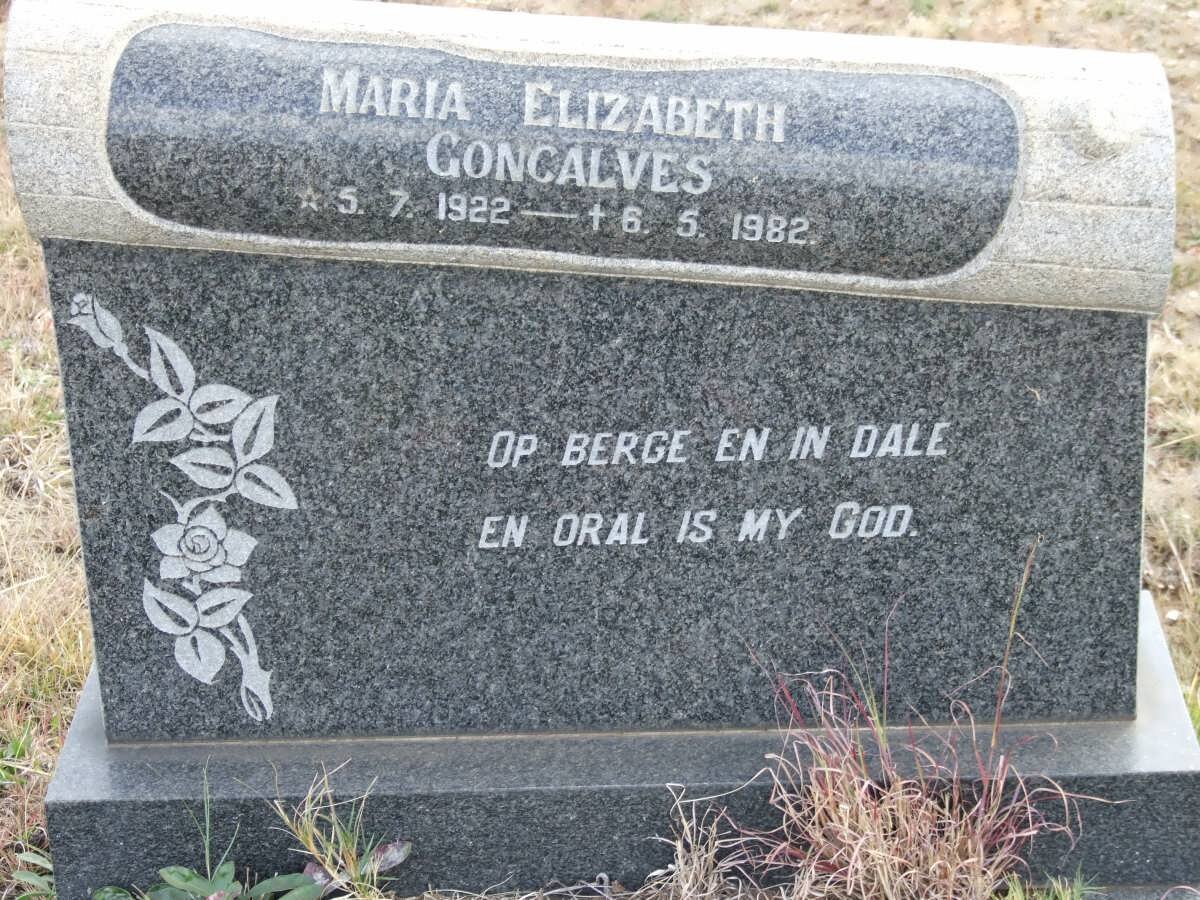 GONCALVES Maria Elizabeth 1922-1982