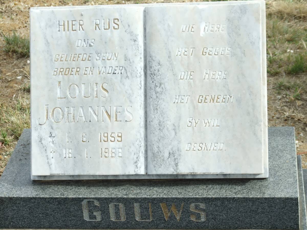 GOUWS Louis Johannes 1959-1988