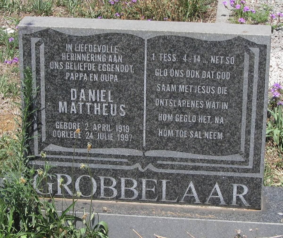 GROBBELAAR Daniel Mattheus 1919-1997