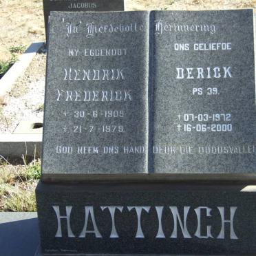 HATTINGH Hendrik Frederick 1909-1979 :: HATTINGH Derick 1972-2000