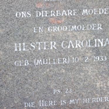 HAVENGA Hester Carolina nee MULLER 1933-